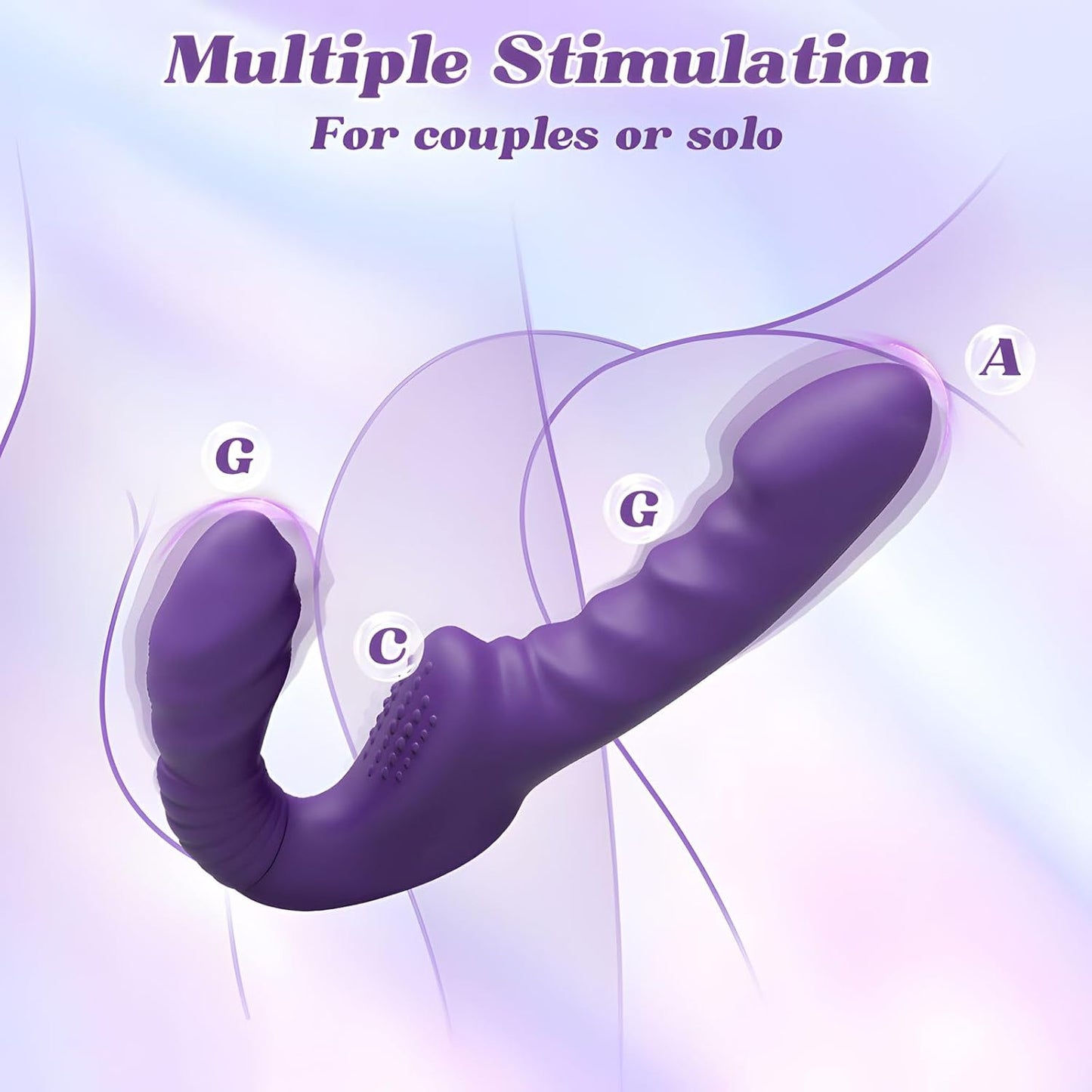 Vibrador de doble punta sin tirantes EchoNoir