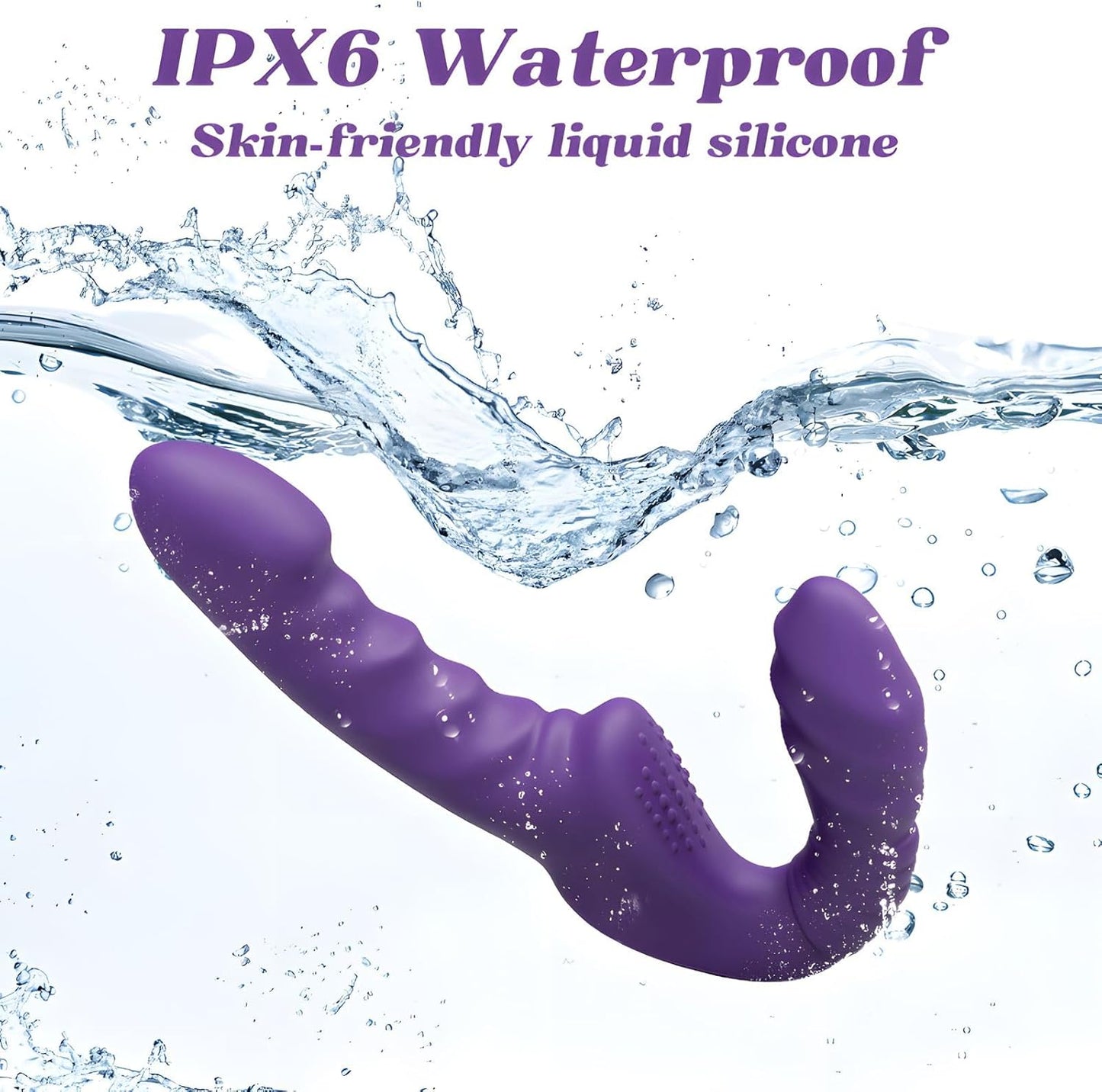 Vibrador de doble punta sin tirantes EchoNoir