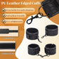 Kit de barra separadora BDSM de cuero sintético LeatherLock
