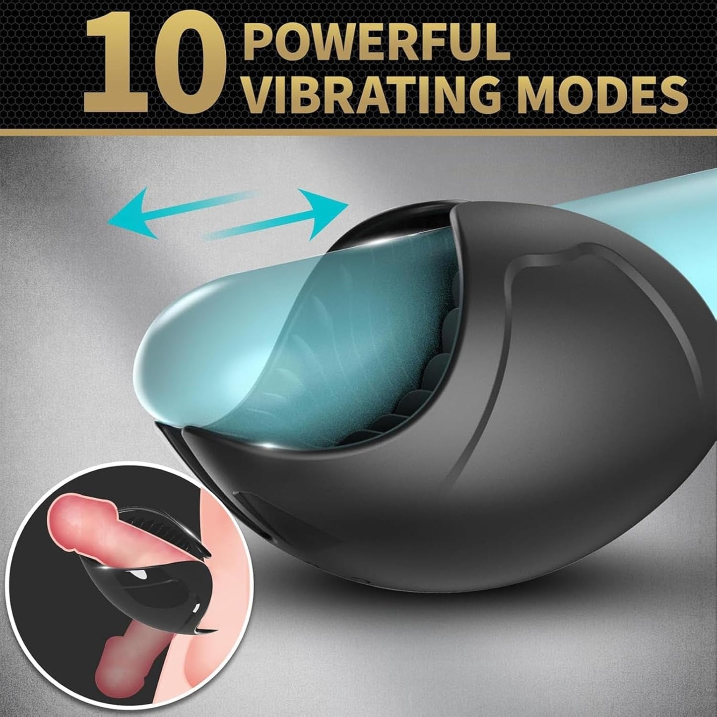 Masturbateur vibrant EdgeWrap pour hommes, 10 modes