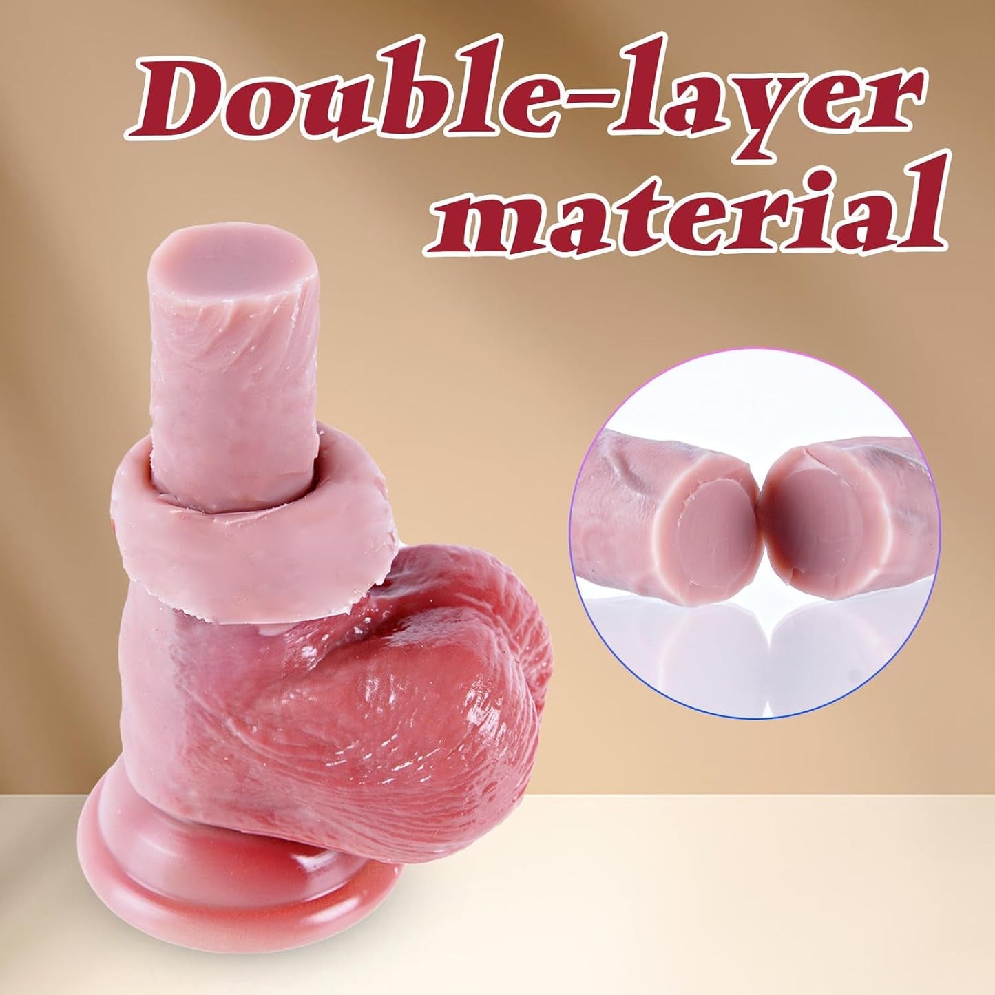 TitanCone Dildo XXL de 10.4” de Grosor y 3” de Diámetro con Ventosa