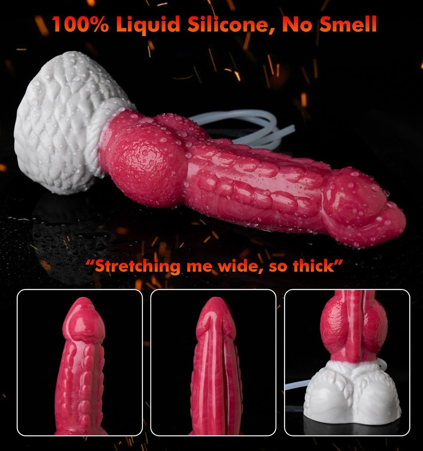 KnotJet Dildo con Nudo Eyaculador de 9.5" con Ventosa de Silicona