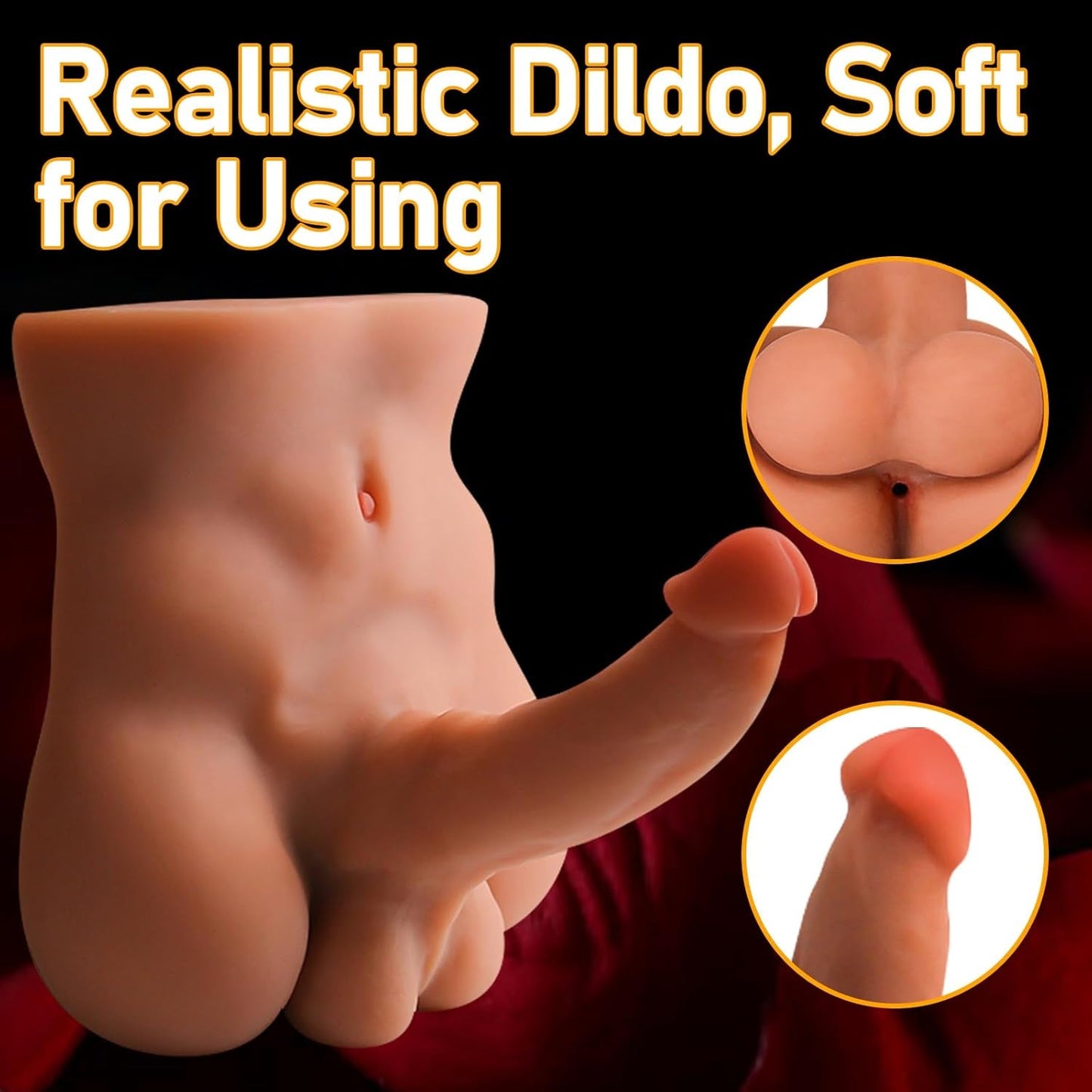 Torso de muñeco sexual masculino VantreX con dildo 5LB