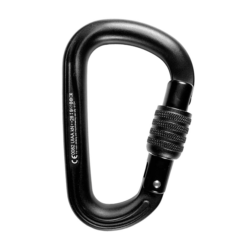 Mosquetón de aluminio - Con cierre de seguridad - Pequeño - Manguito roscado - Metolius Element - Calificado - Para montaje y suspensión