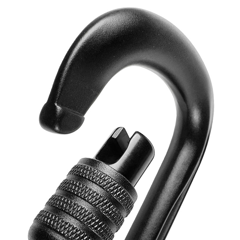 Mosquetón de aluminio - Con cierre de seguridad - Pequeño - Manguito roscado - Metolius Element - Calificado - Para montaje y suspensión