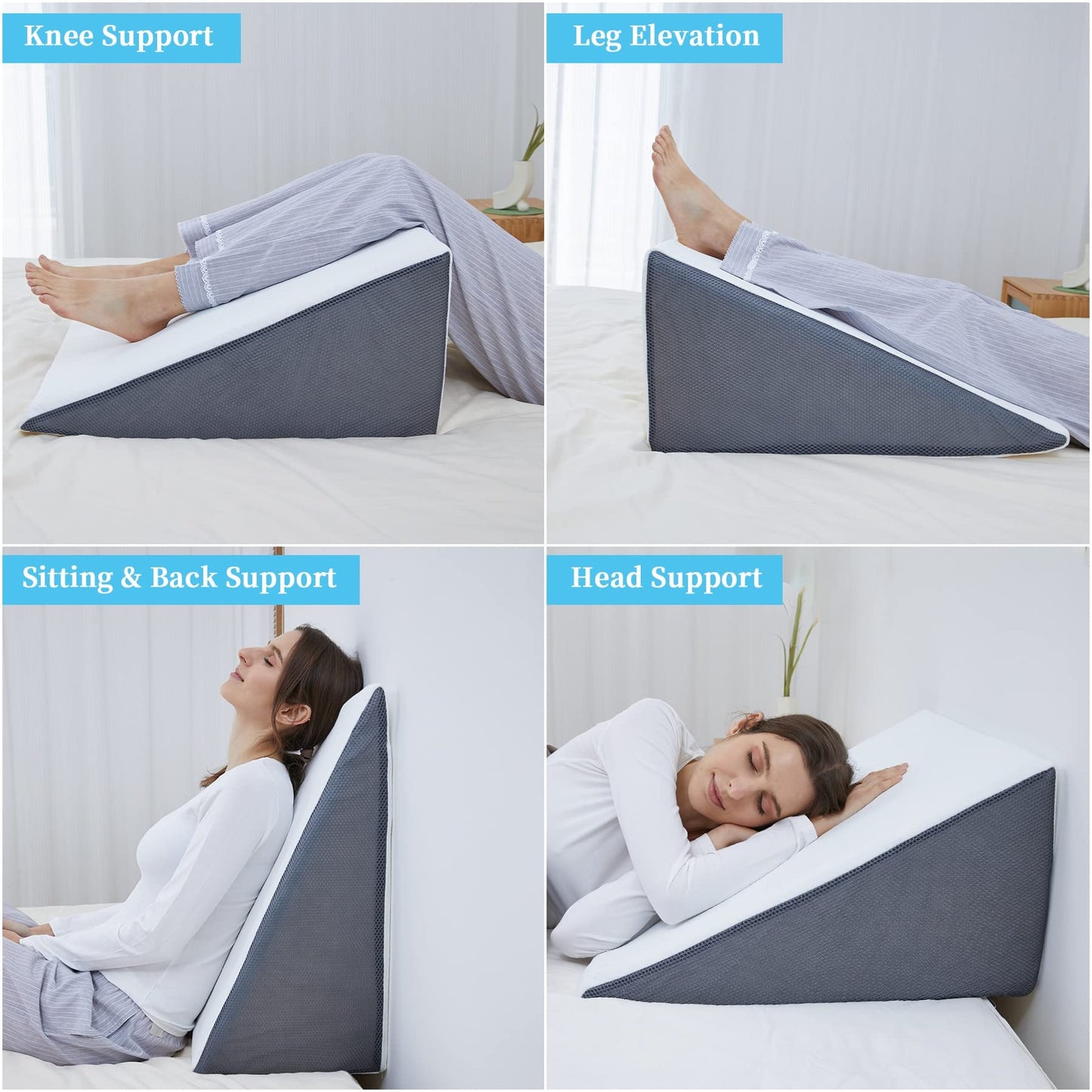 Cuña de soporte triangular elevada para la intimidad en pareja