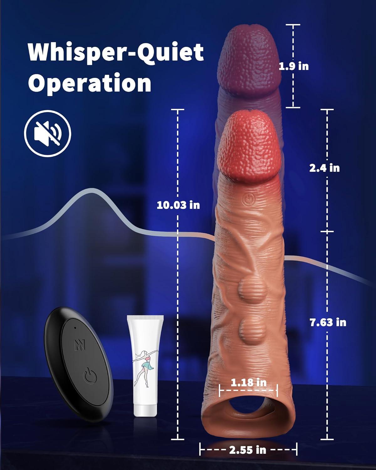 EndureMax Funda texturizada vibradora para pene