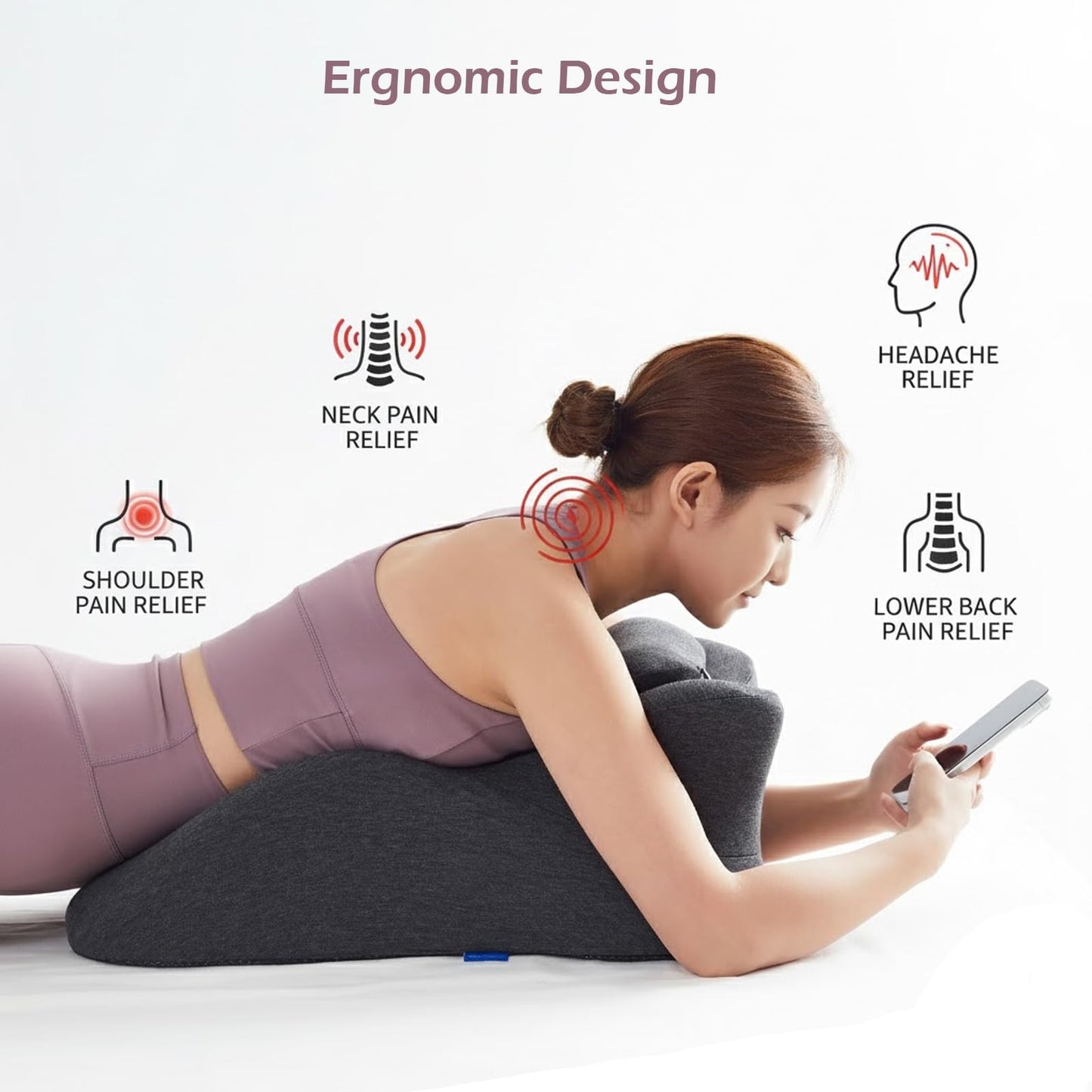 Almohada en cuña ergonómica para posiciones íntimas en pareja