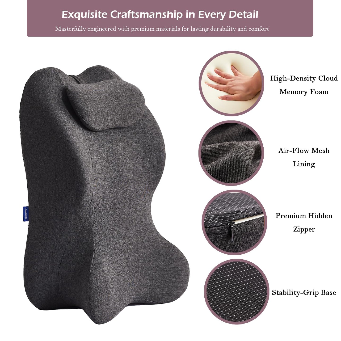 Almohada en cuña ergonómica para posiciones íntimas en pareja