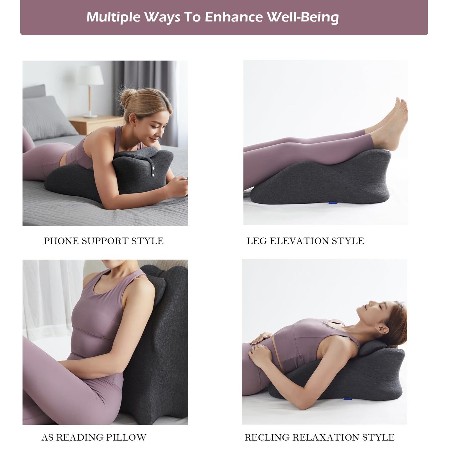 Almohada en cuña ergonómica para posiciones íntimas en pareja
