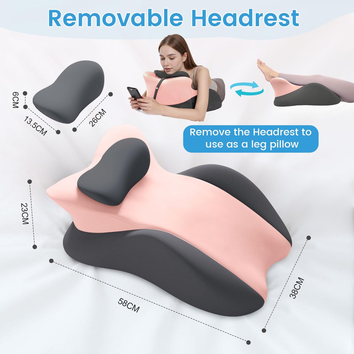 Almohada ergonómica de apoyo para la intimidad en pareja
