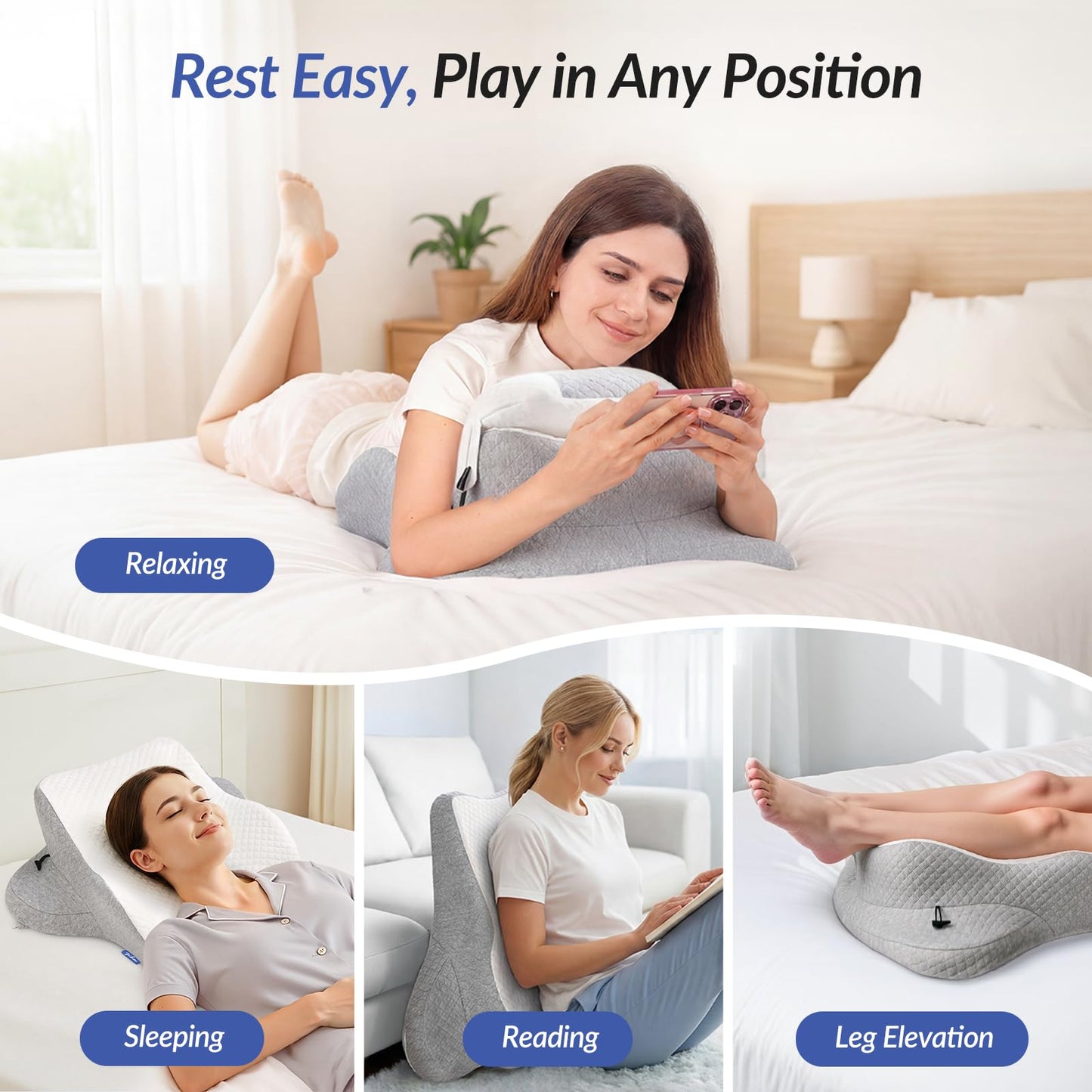 Oreiller de Soutien Ergonomique pour Positions Intimes de Couple