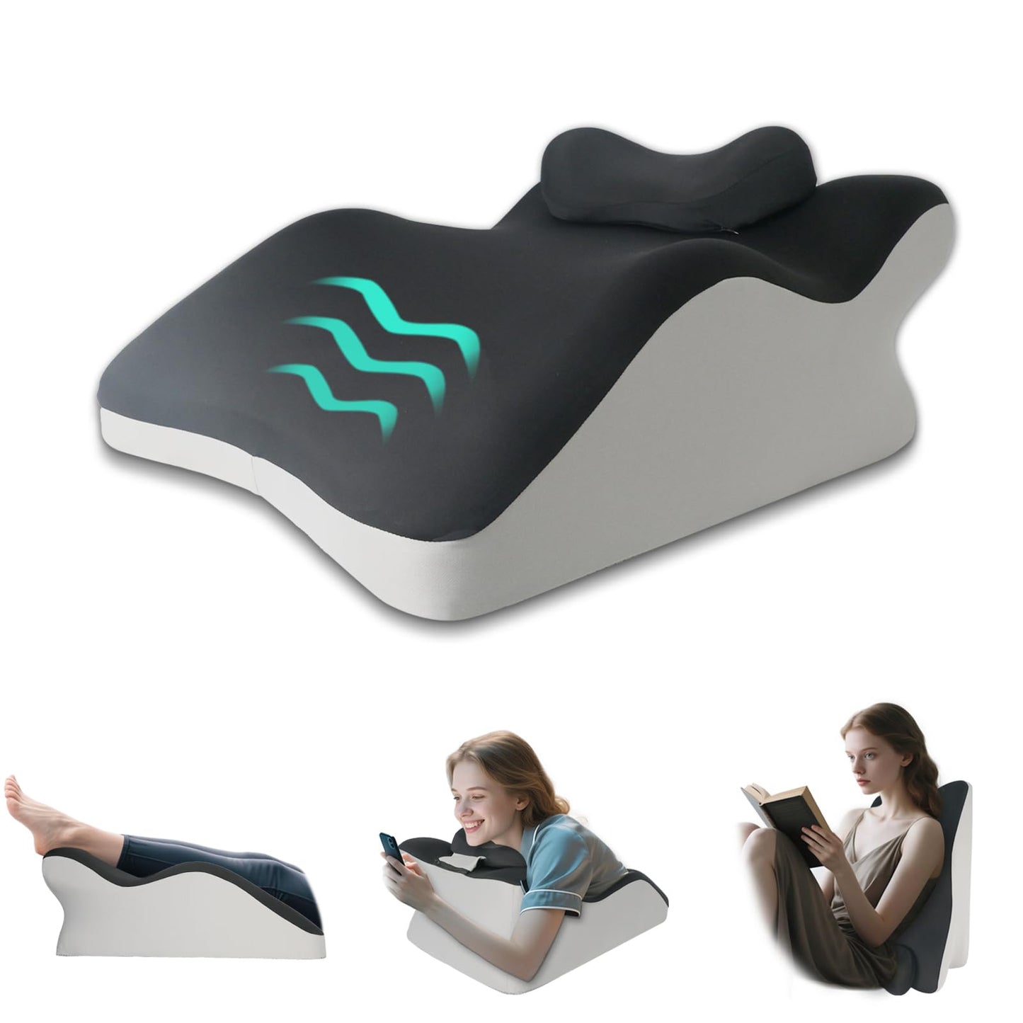 Almohada ergonómica de cuña para apoyo de posicionamiento en pareja