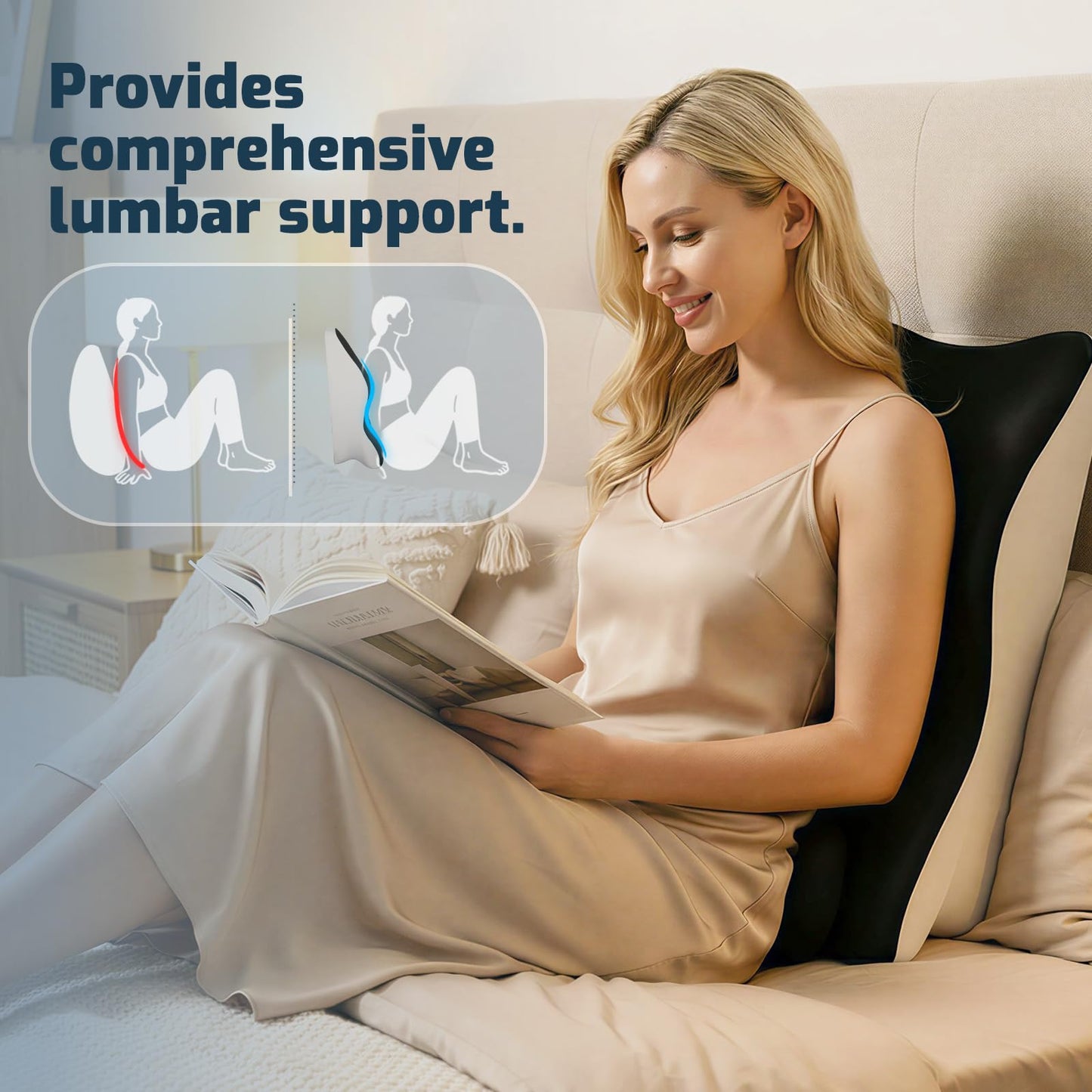 Almohada ergonómica de cuña para apoyo de posicionamiento en pareja