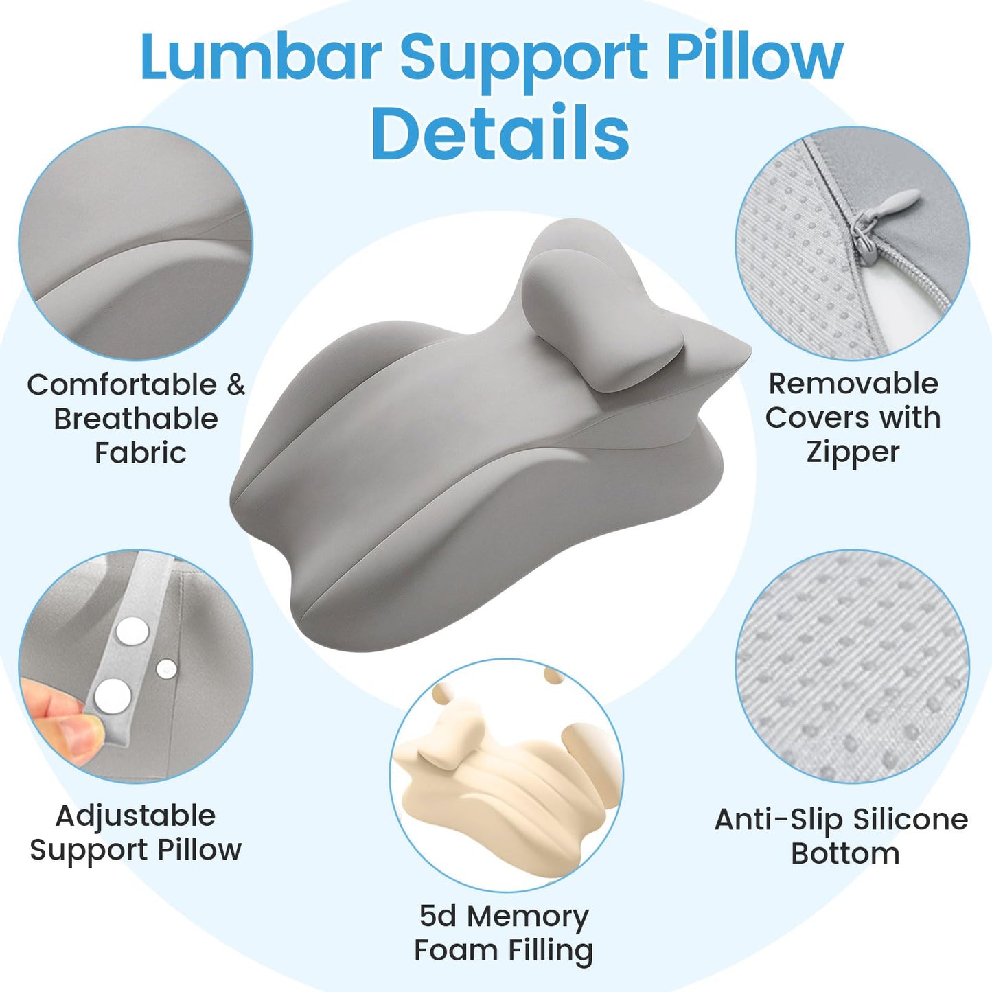 Almohada de cuña ergonómica para posicionamiento en pareja
