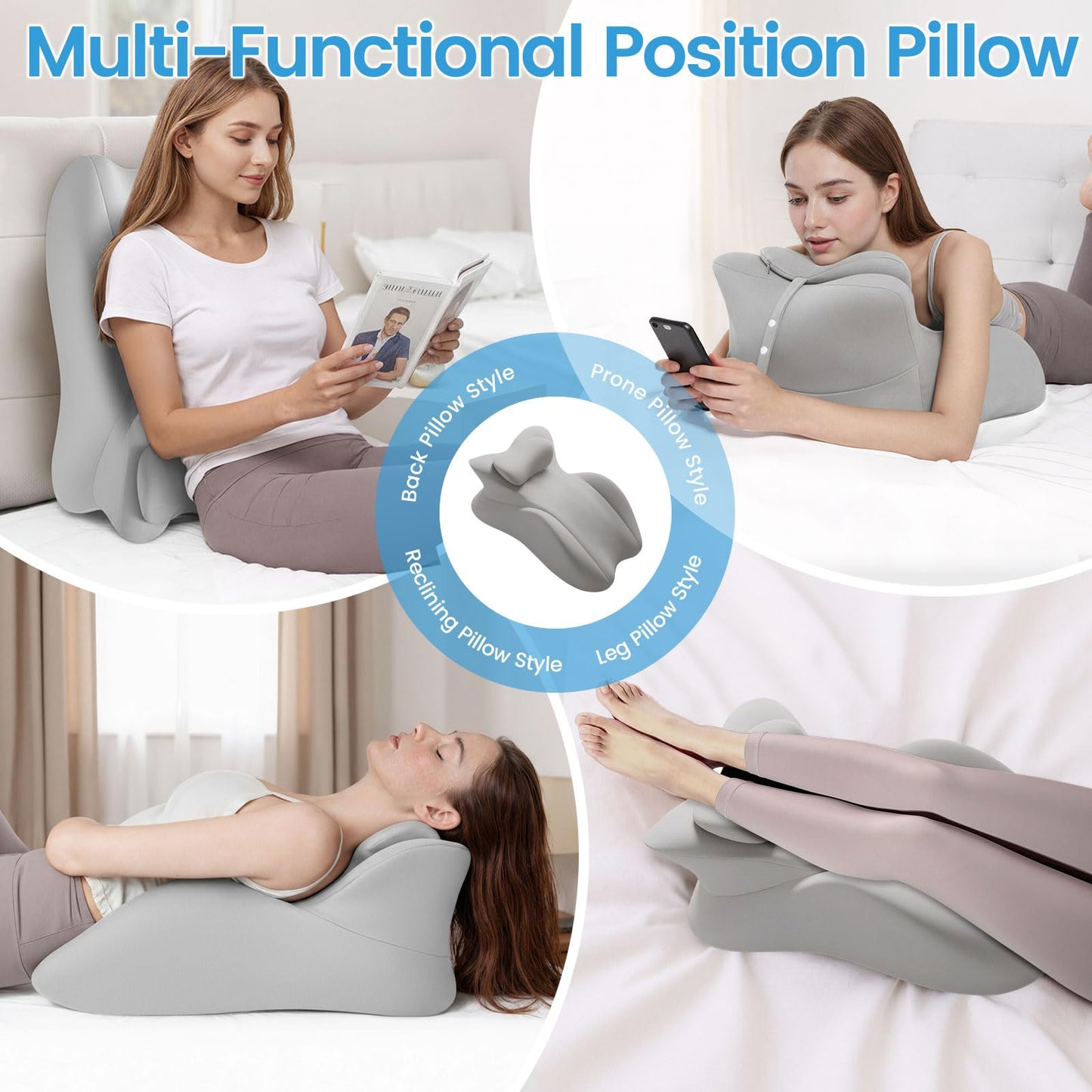 Almohada de cuña ergonómica para posicionamiento en pareja