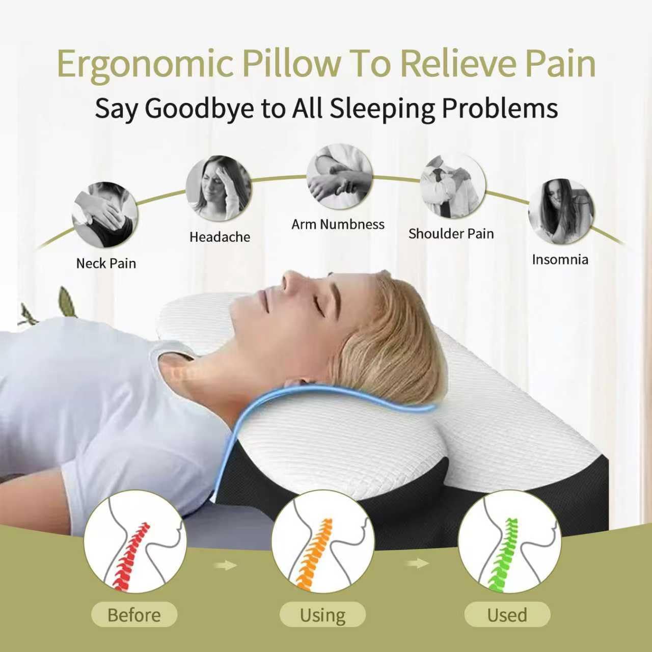 Almohada de apoyo para el posicionamiento ergonómico íntimo