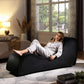 Chaise lounge ergonómica de placer - Negra
