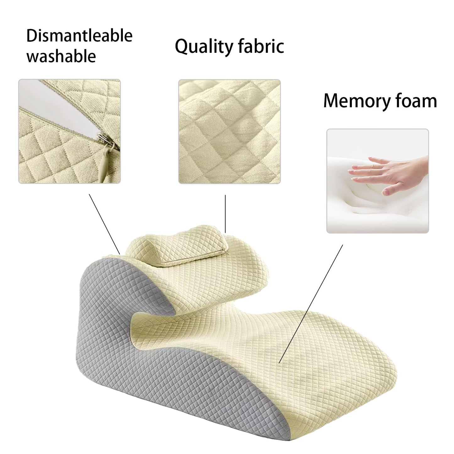 Almohada de cuña de apoyo ergonómica para posiciones sexuales