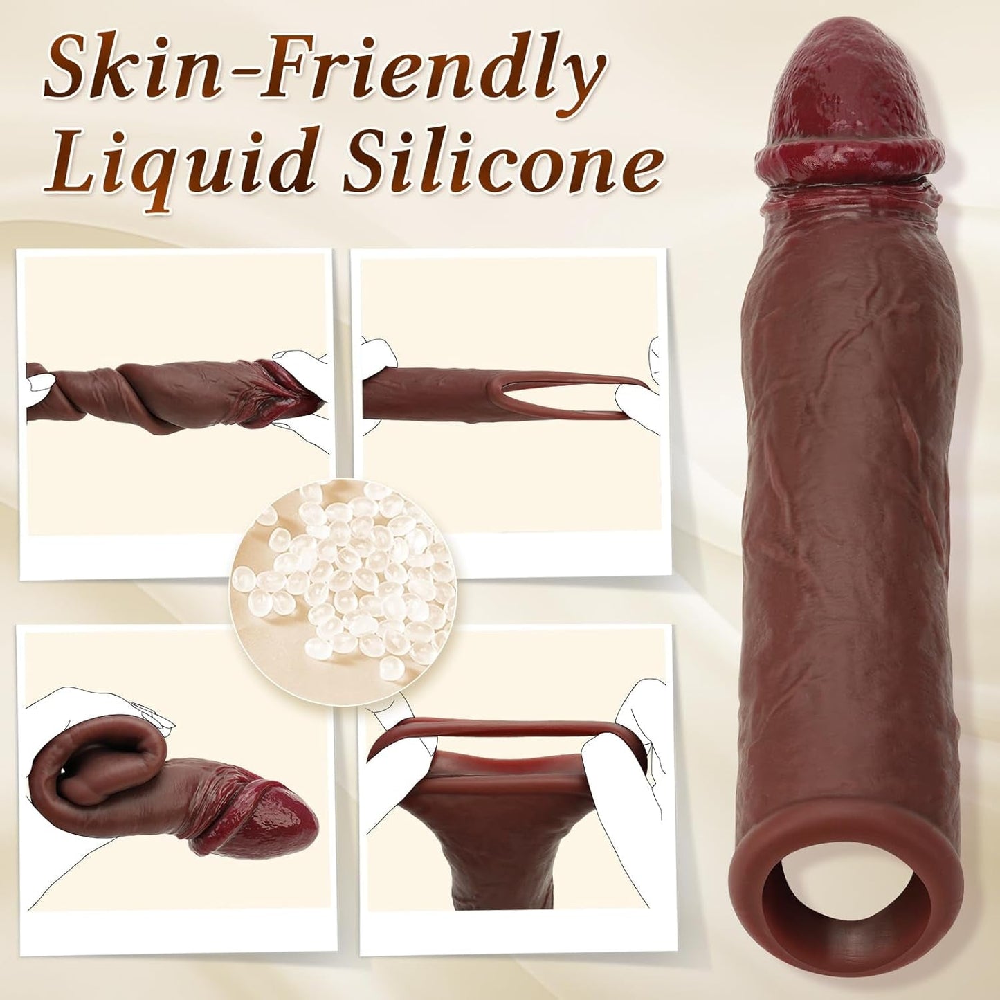 ExtendMax 8.6” Extensor de pene de silicona