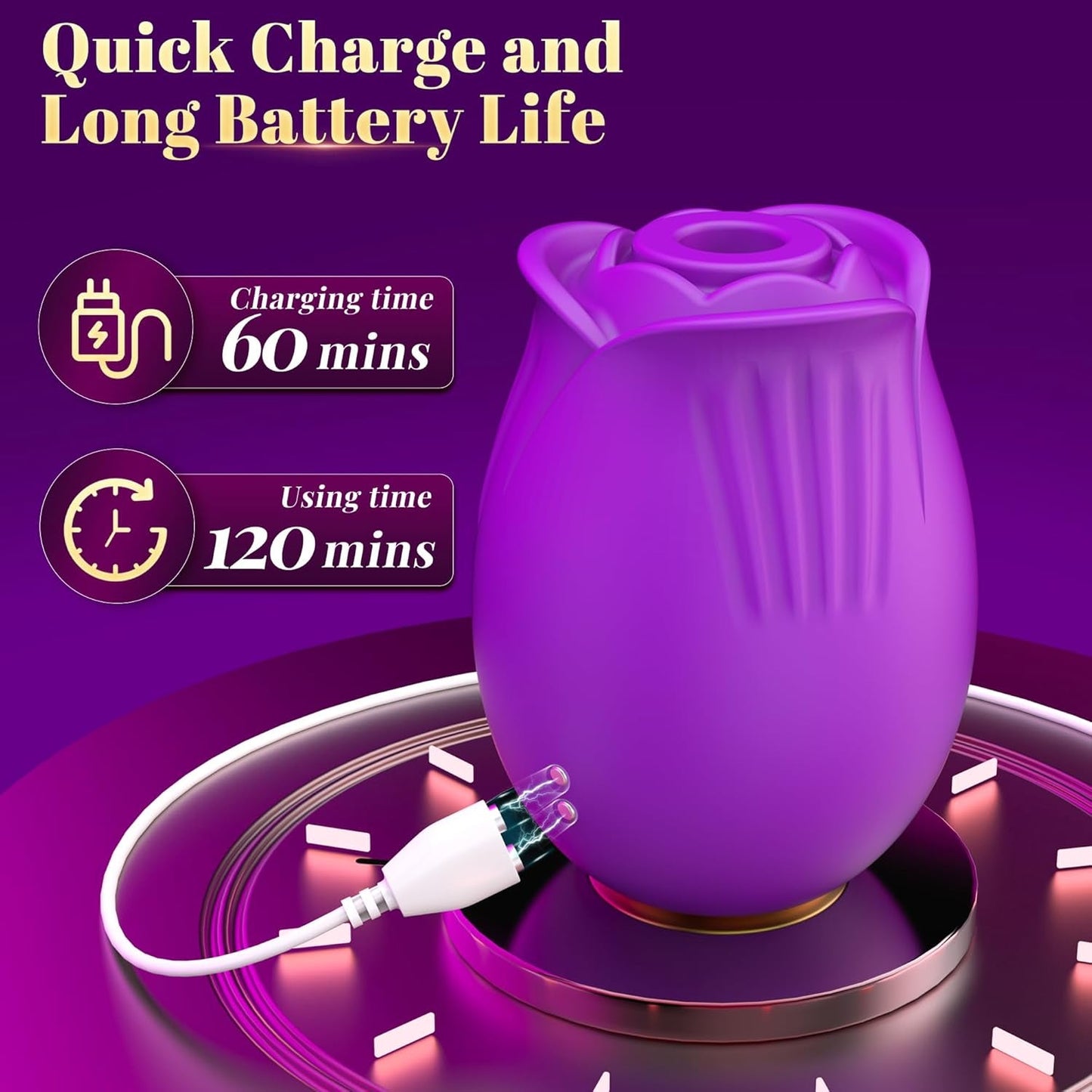 VeltrixaX Succionador de Clítoris Rose con Control por App, 9 Modos, Sumergible