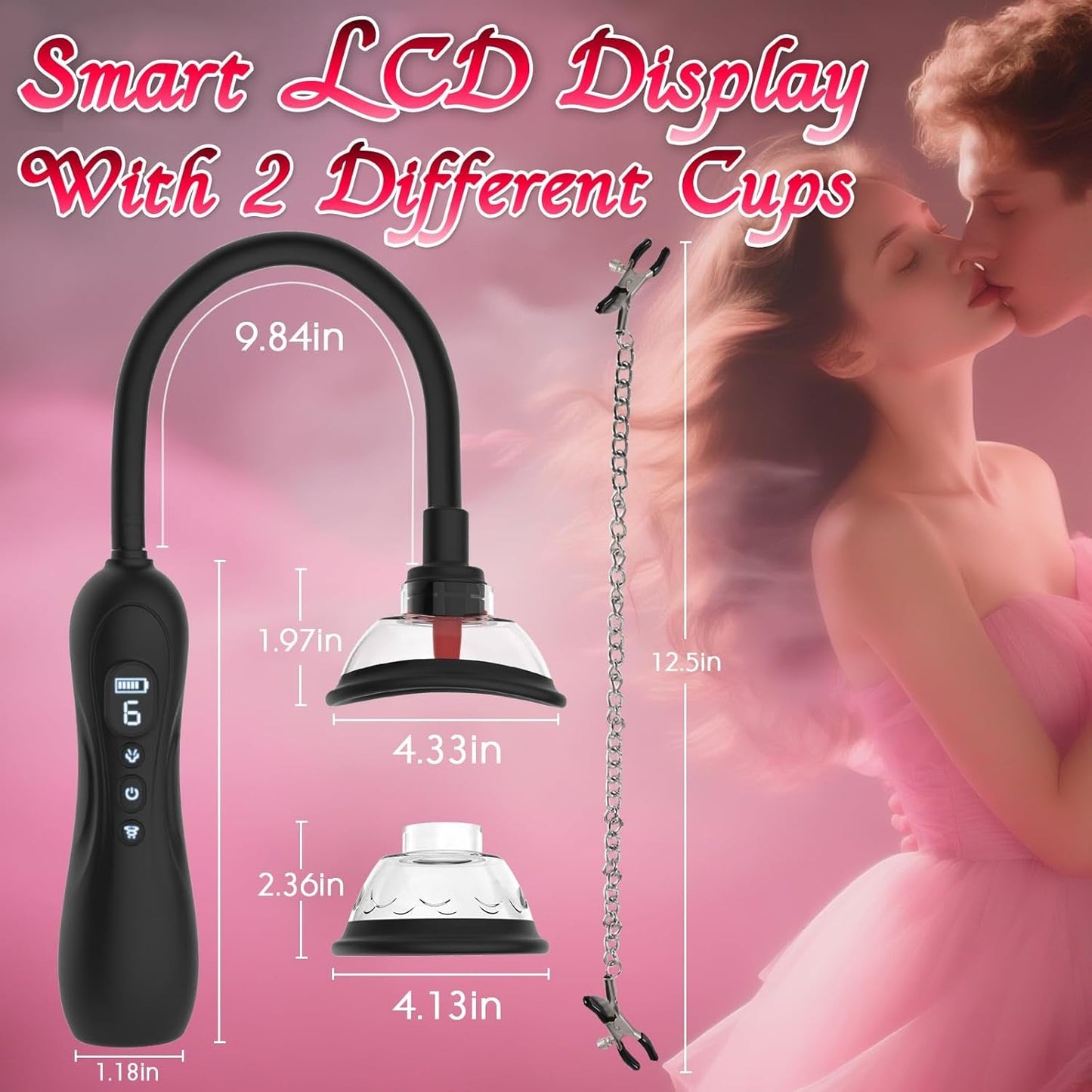 LuxePulse Electric Pussy Pump 6 Suction 9 Modes