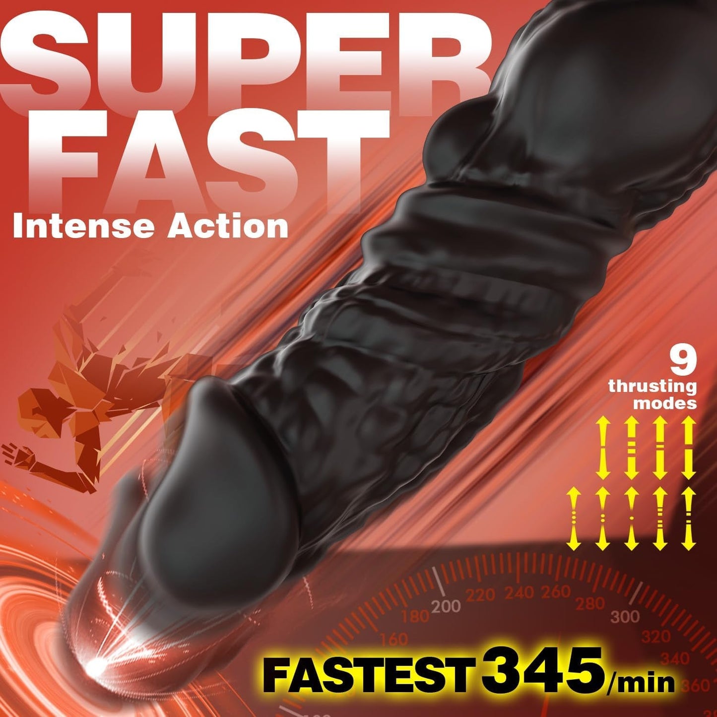 Anillo para el pene y masajeador prostático HyperThrust con 9 modos y control por aplicación