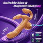 Vibrador de empuje sin tirantes DualGlide Rabbit