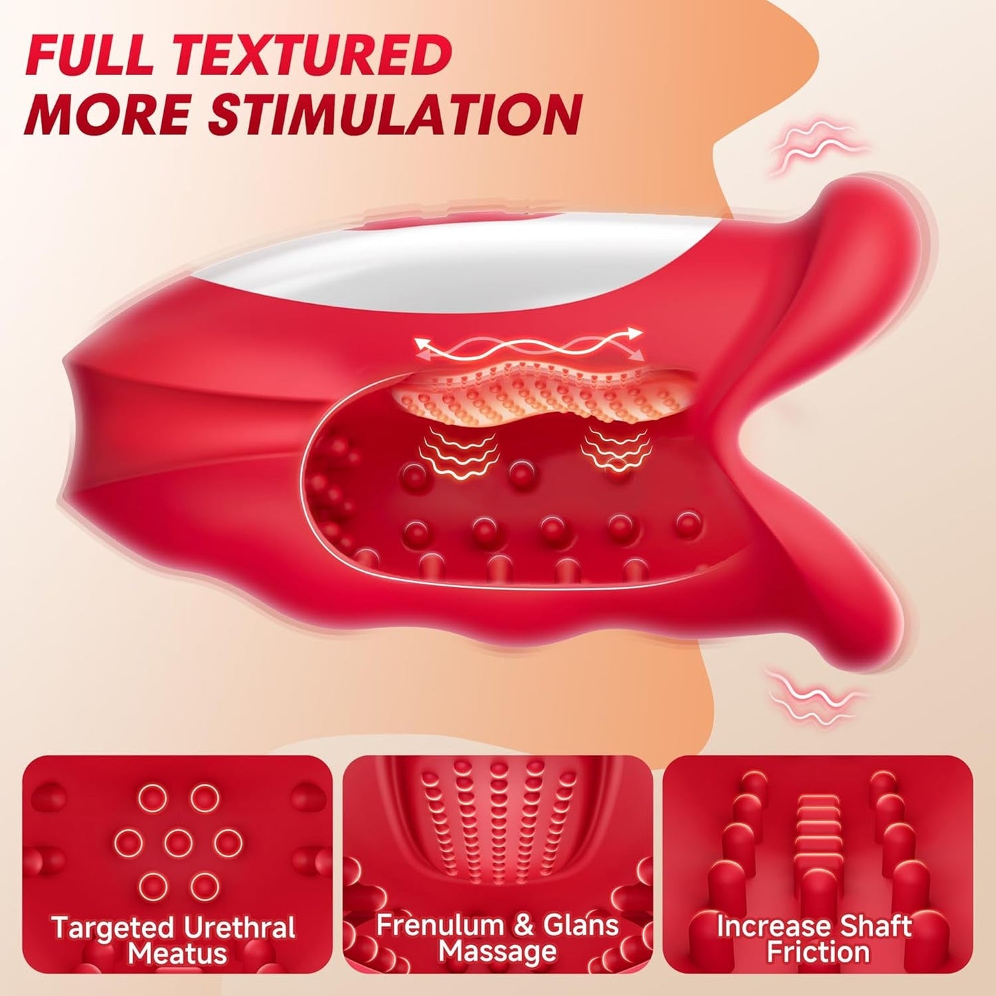WaveLynx AI Vibrating Male Masturbator 3 Motor 10 Modes