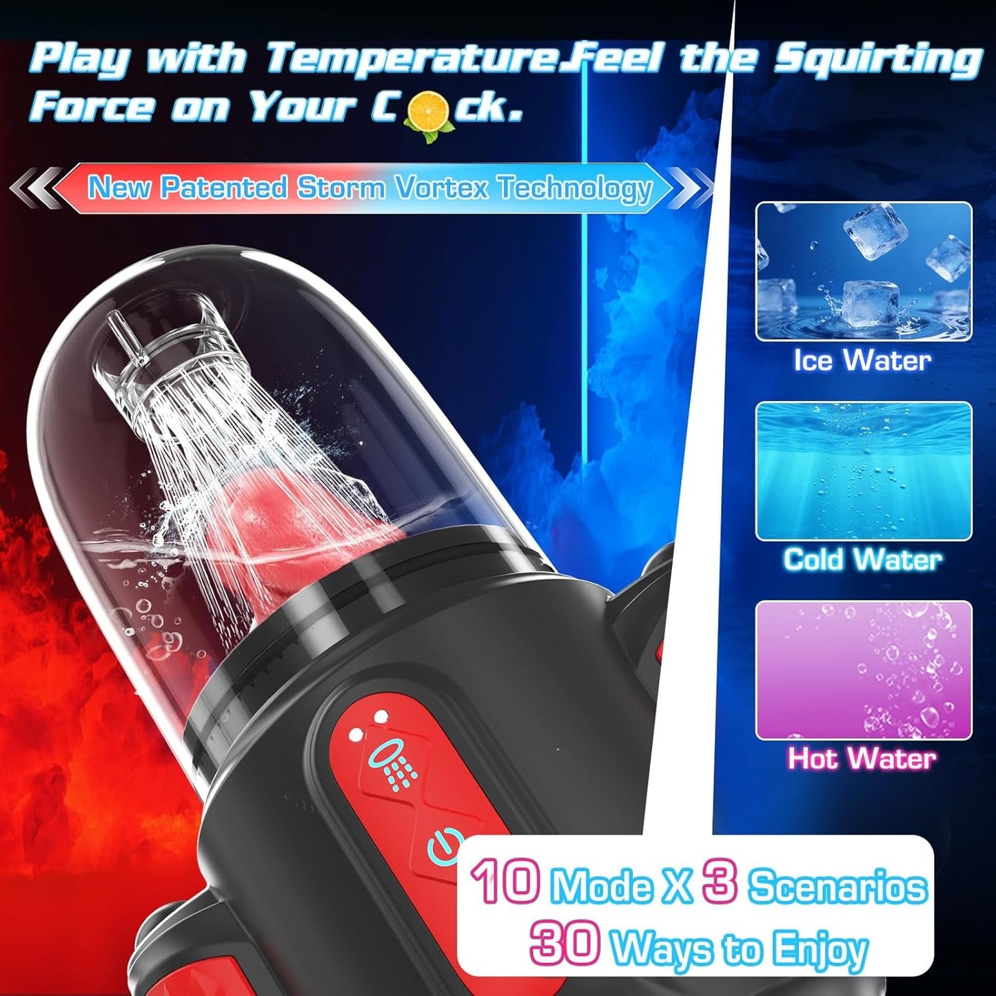 HydroPulse 7-in-1 Water Spray Rotating Suction Male Masturbator