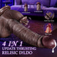 NyxoraDual Lengua Impulsora Dildo Calentado Vibrador Remoto 4 en 1