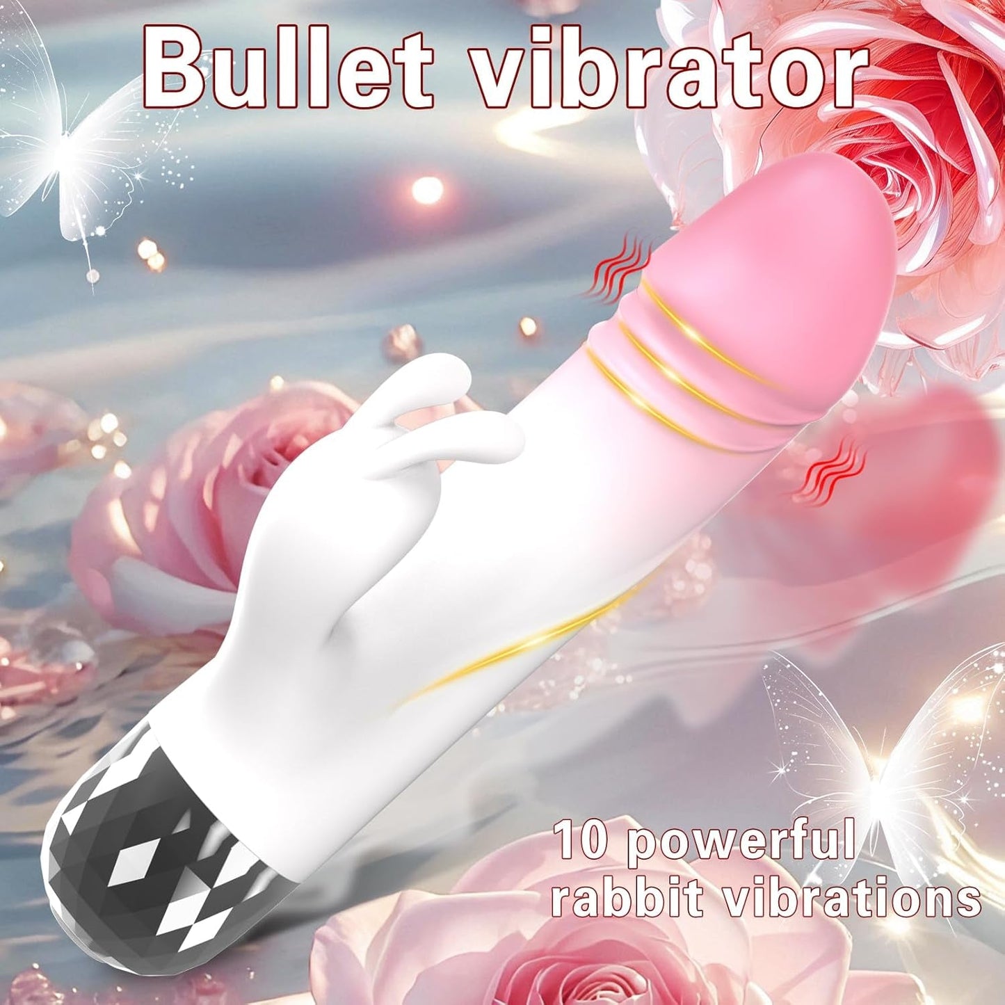 MiniVibrador Mini Rabbit de Terciopelo 10 Modos Silicona Impermeable