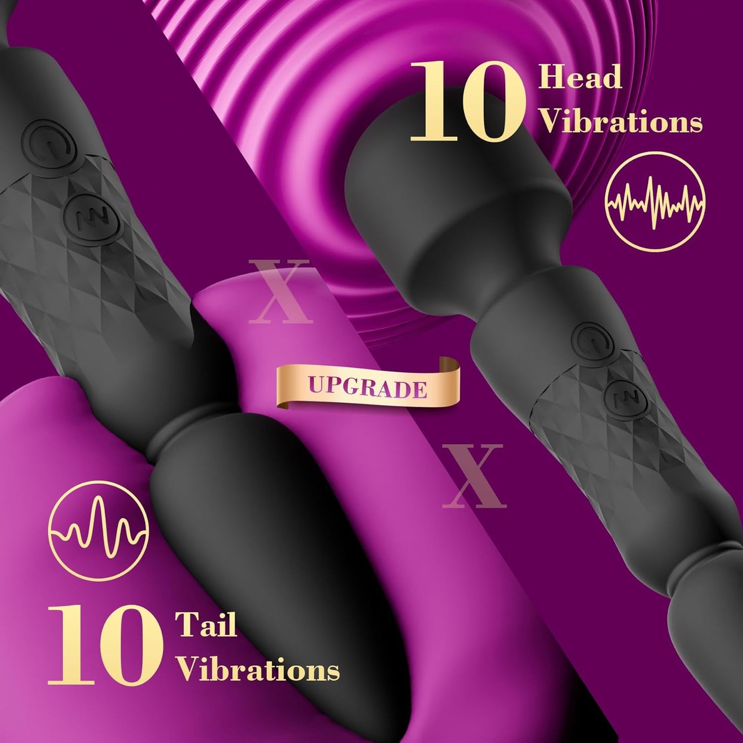 Vibrador de varita y enchufe FantasyRide