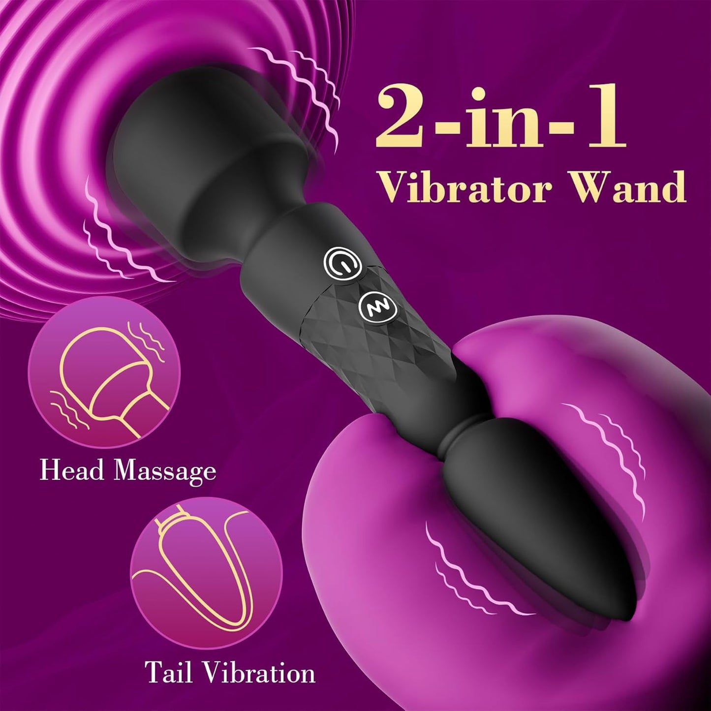 Vibrador de varita y enchufe FantasyRide