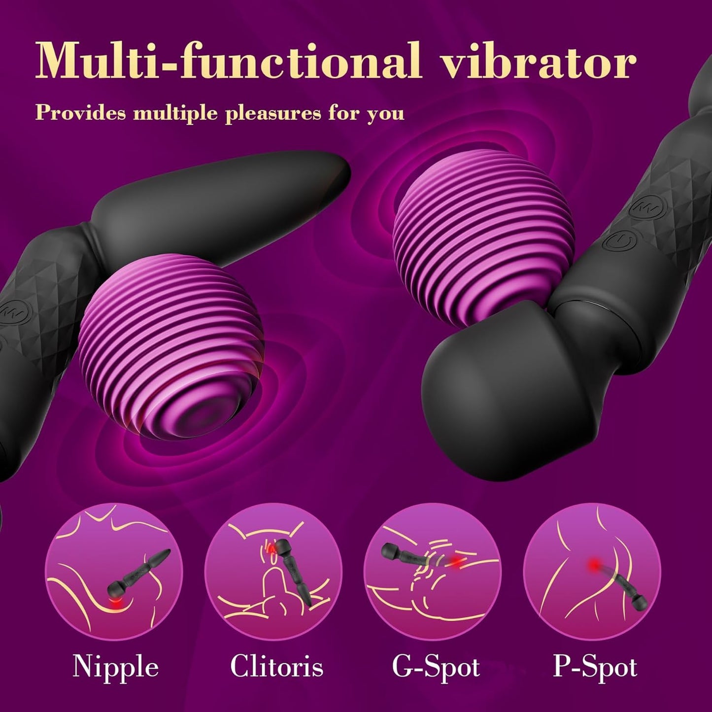 Vibrador de varita y enchufe FantasyRide