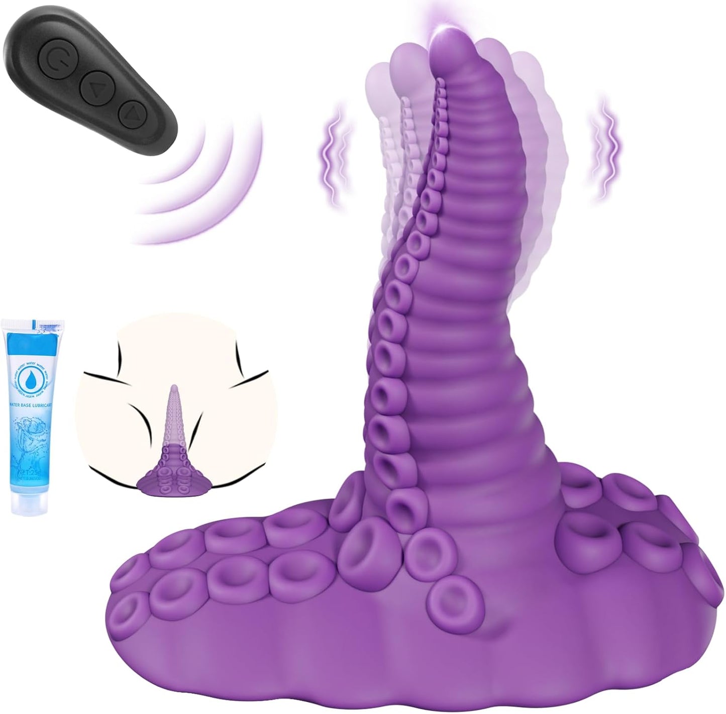 Vibrador de molienda FantasyTentacle con función para sentarse (Ride-On)