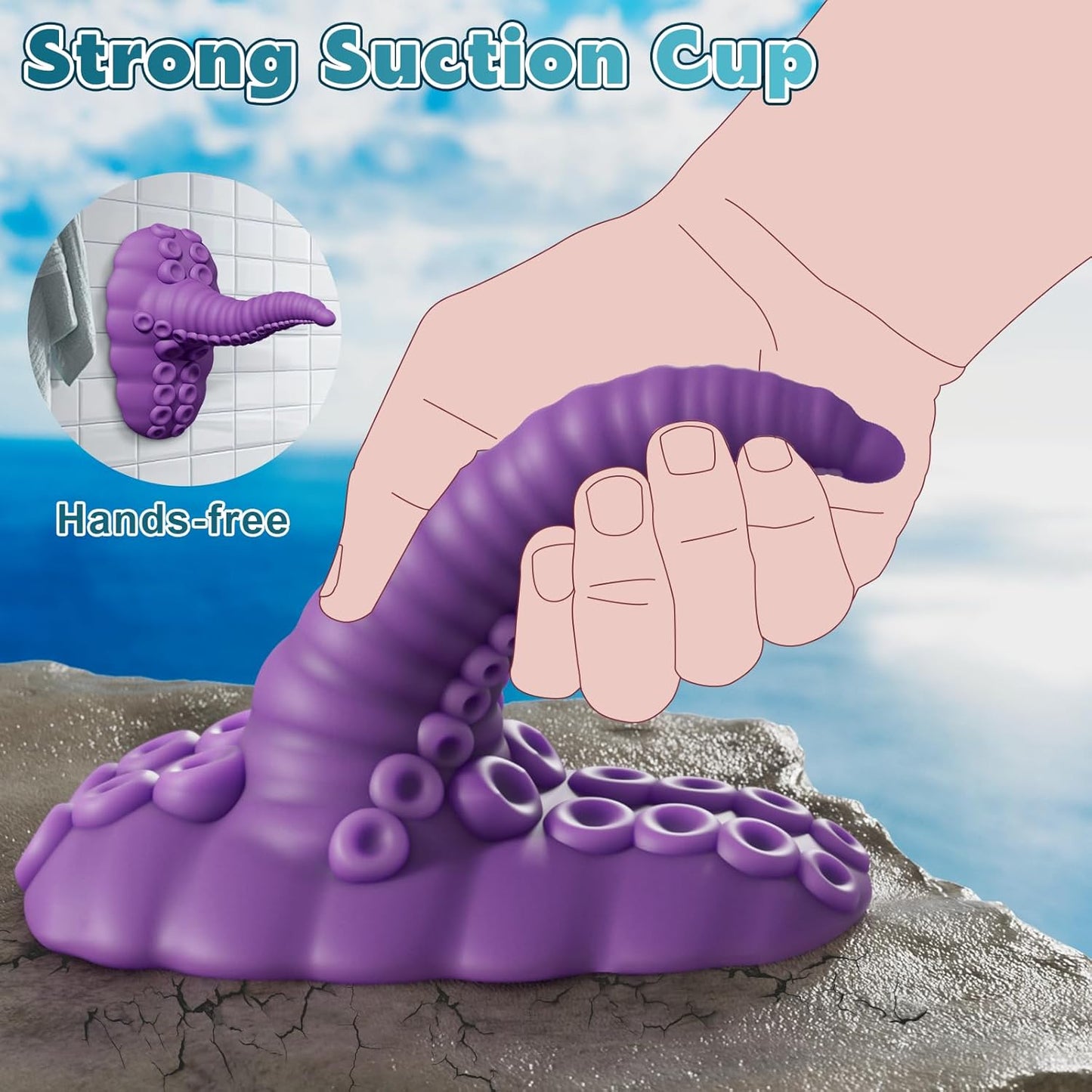 Vibrador de molienda FantasyTentacle con función para sentarse (Ride-On)