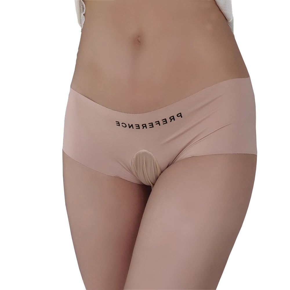 Seamless Open-Crotch Silk Thong