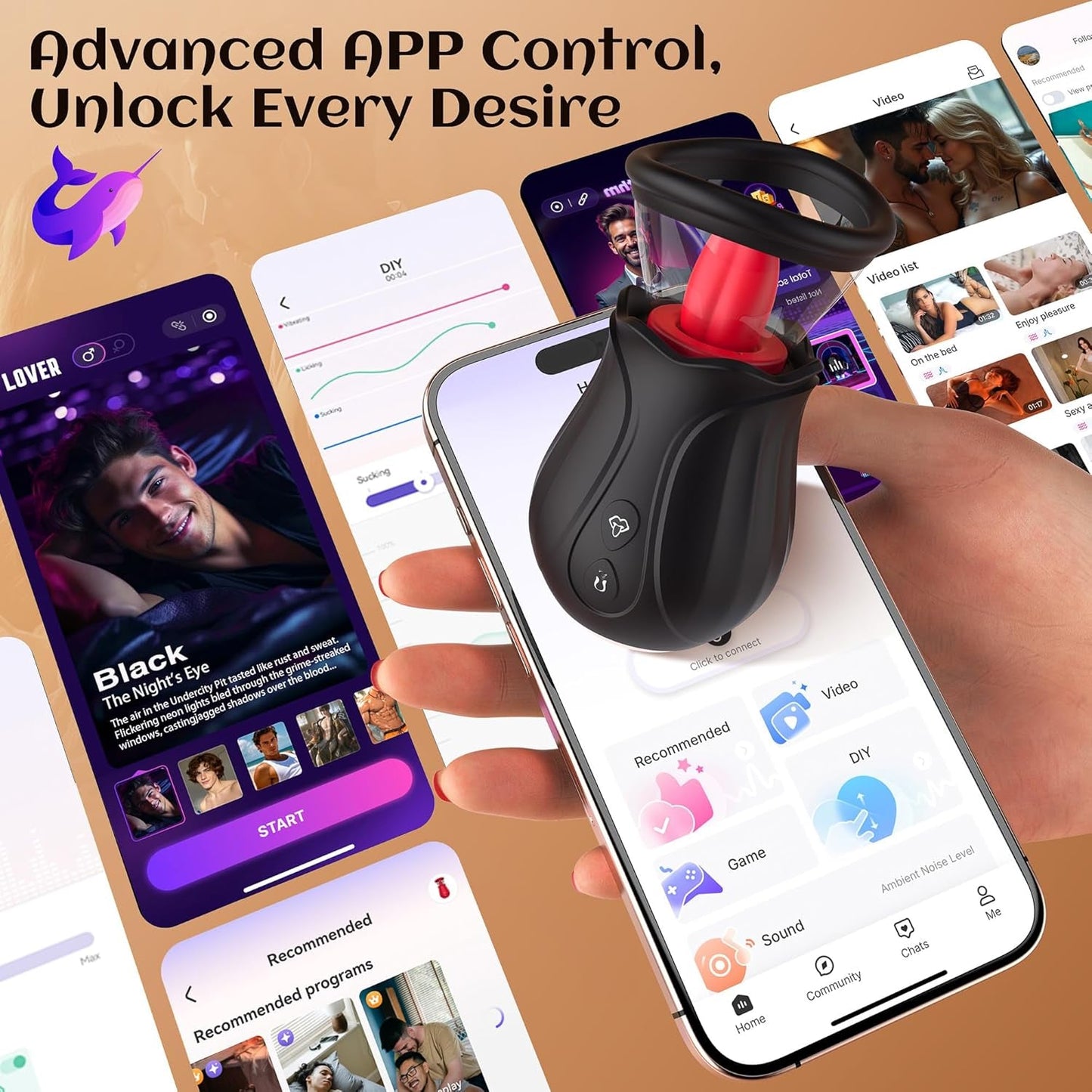 Rosynex IA Vibrador Rosa Succión Lamer Control por Aplicación