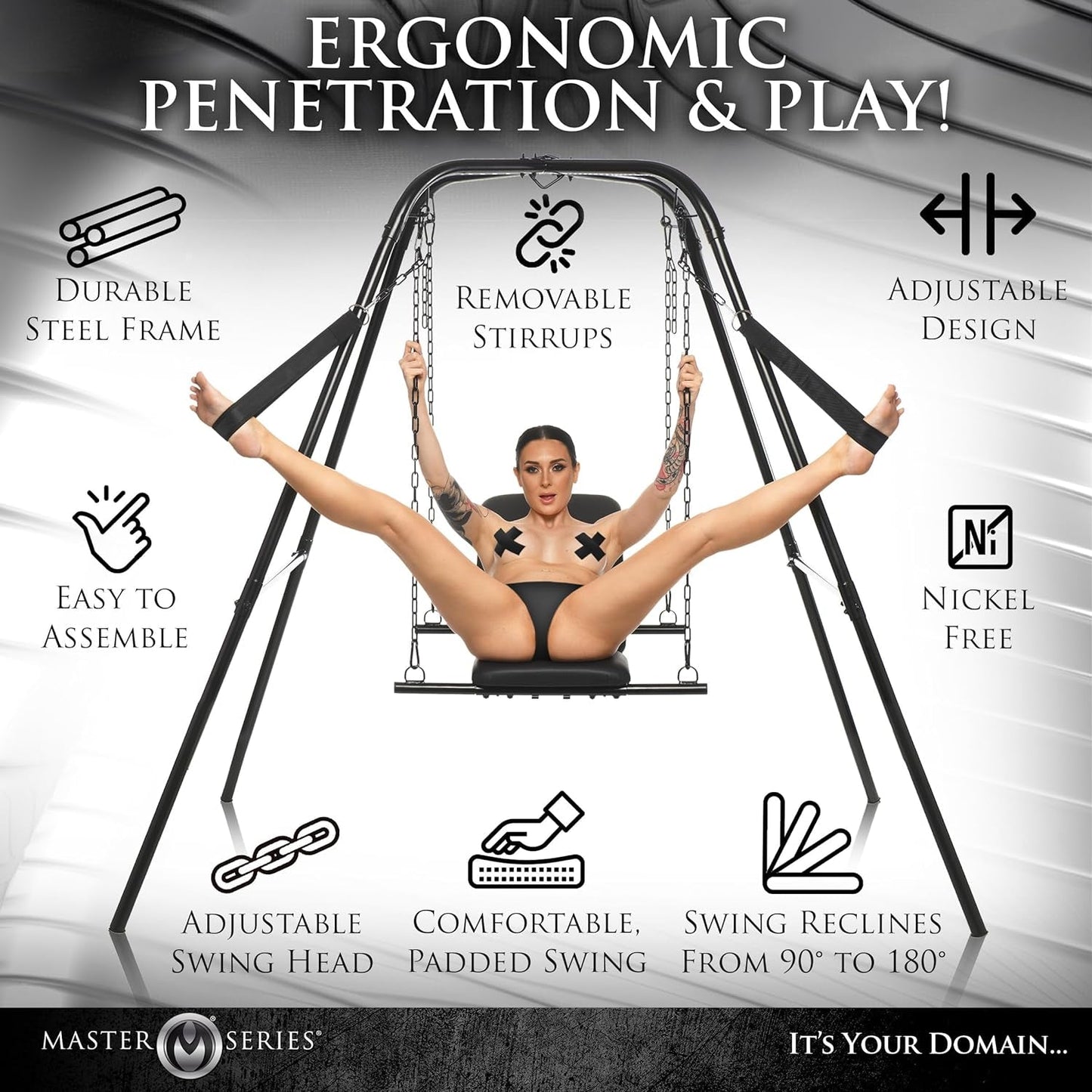 Silla Columpio de Sexo Independiente SteelRecline con Estructura de Acero