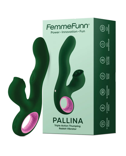 Vibrador conejito Femme Funn Pallina Triple Acción Verde