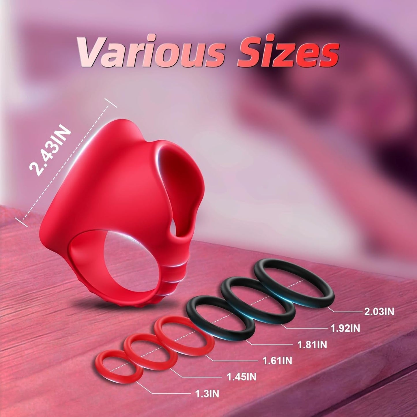 Juego de anillos para pene de silicona FitLock