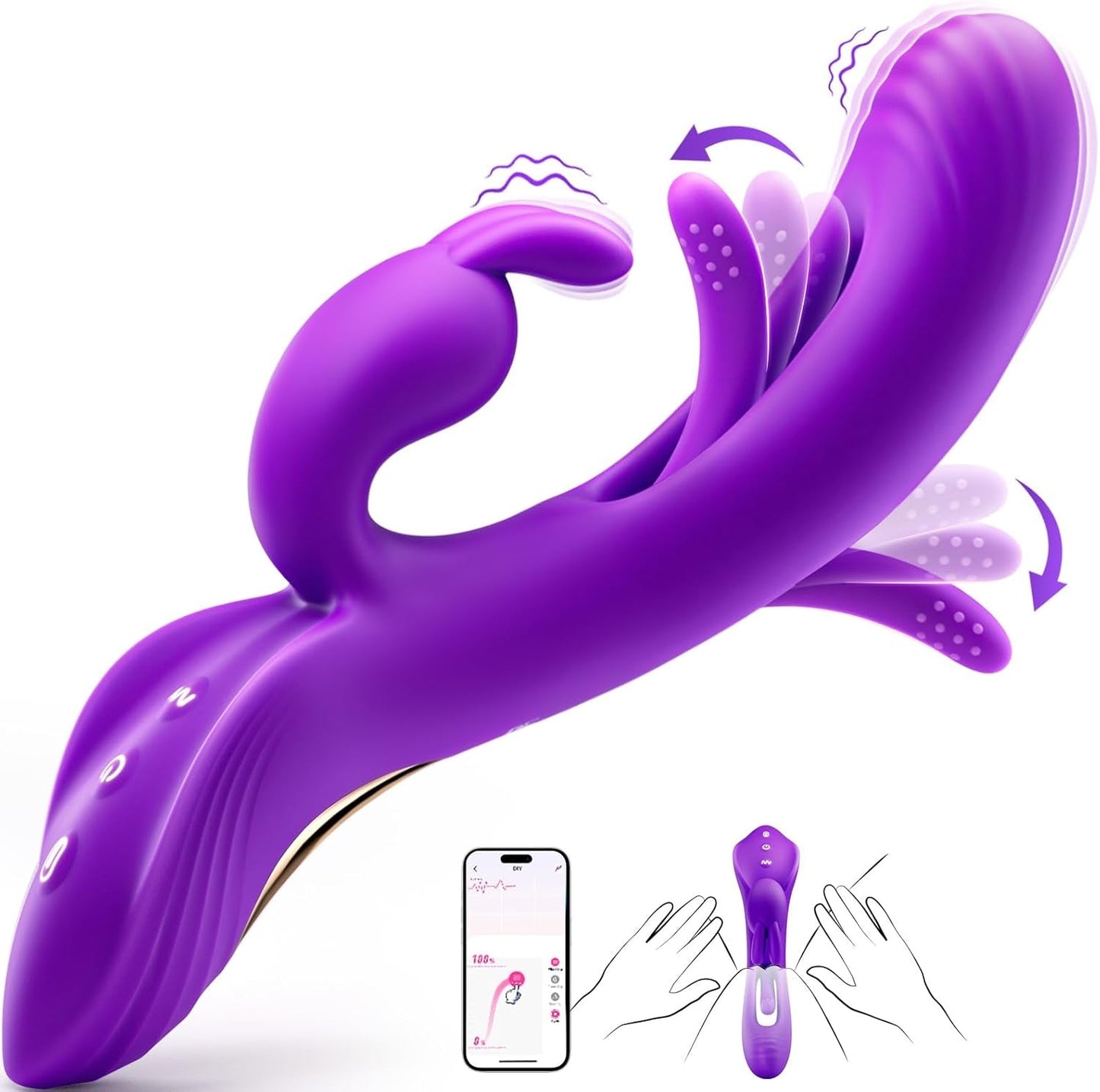 Vibrador Conejo Placer 4 en 1 FlapVibe