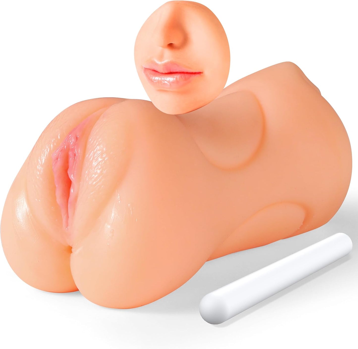 Masturbador de bolsillo FleshGrip 3 en 1 con tacto real