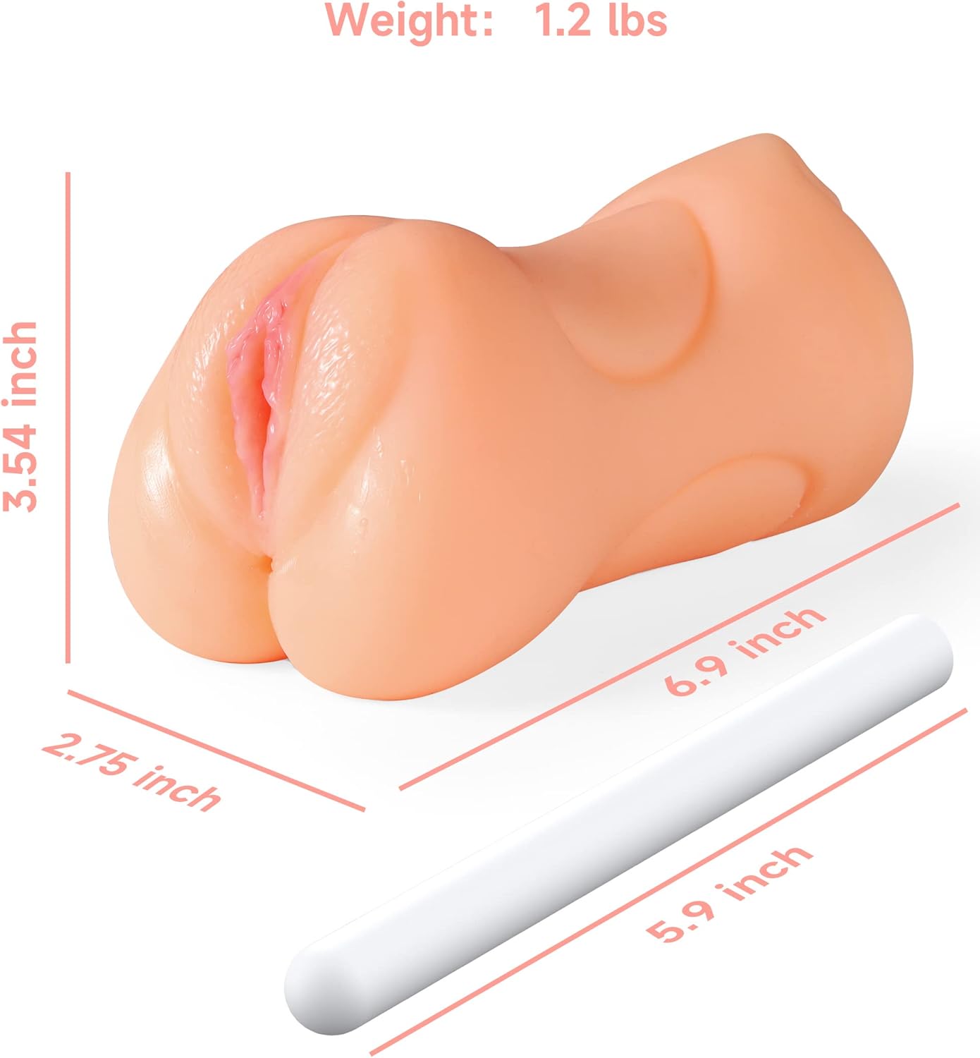 Masturbador de bolsillo FleshGrip 3 en 1 con tacto real
