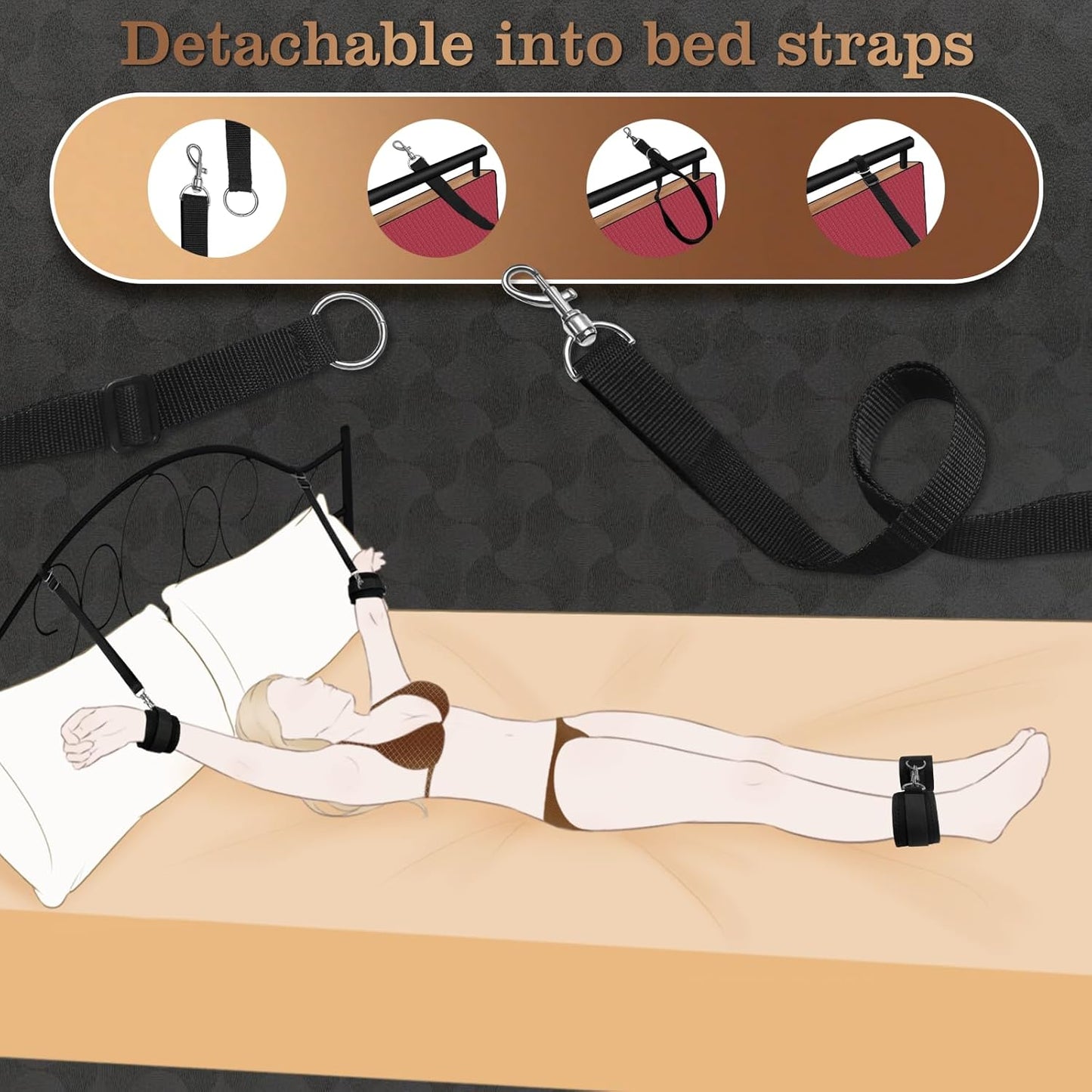 Sistema de sujeción y eslinga de cama FlexBind de cuello a muslo