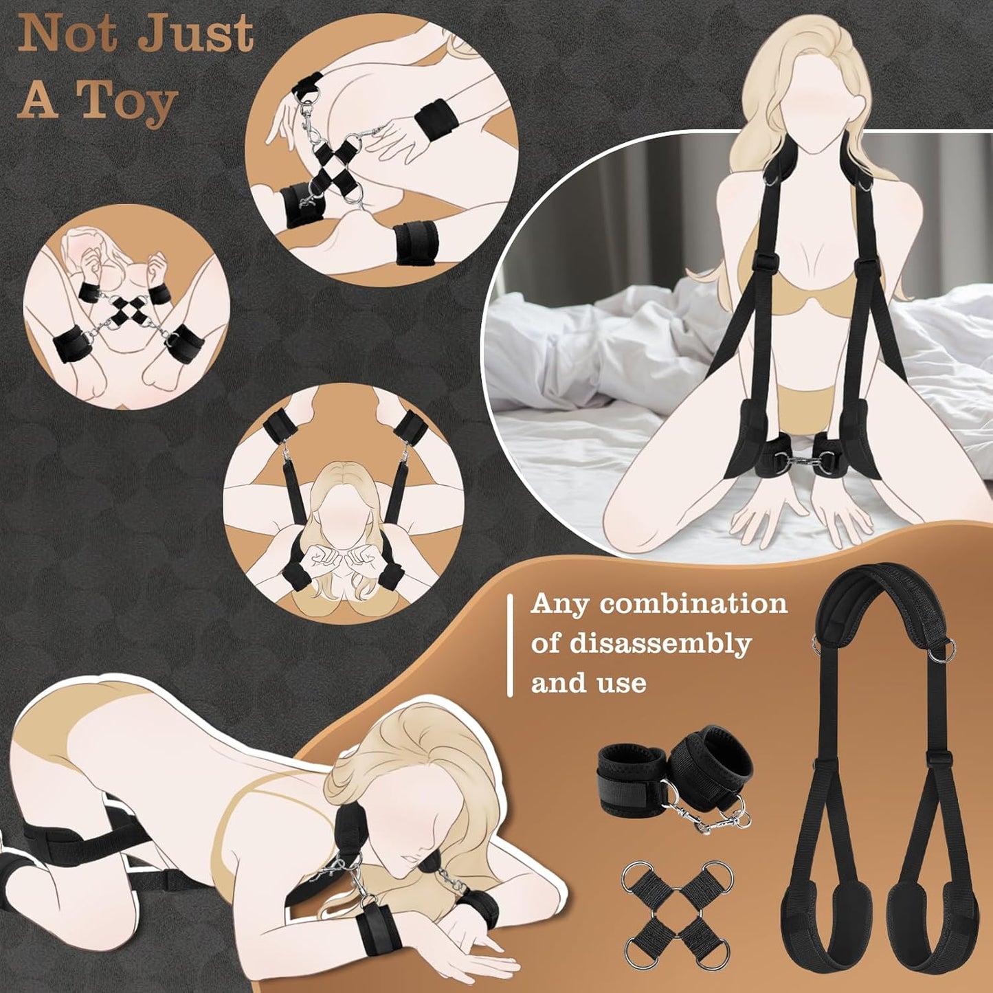 Sistema de sujeción y eslinga de cama FlexBind de cuello a muslo