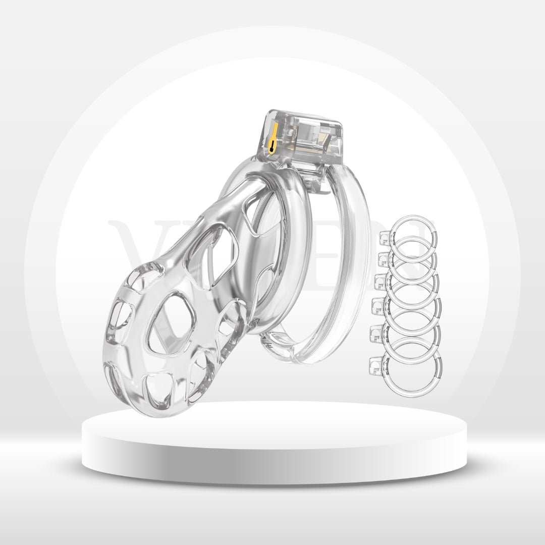 Jaula de castidad blanda transparente FlexCage