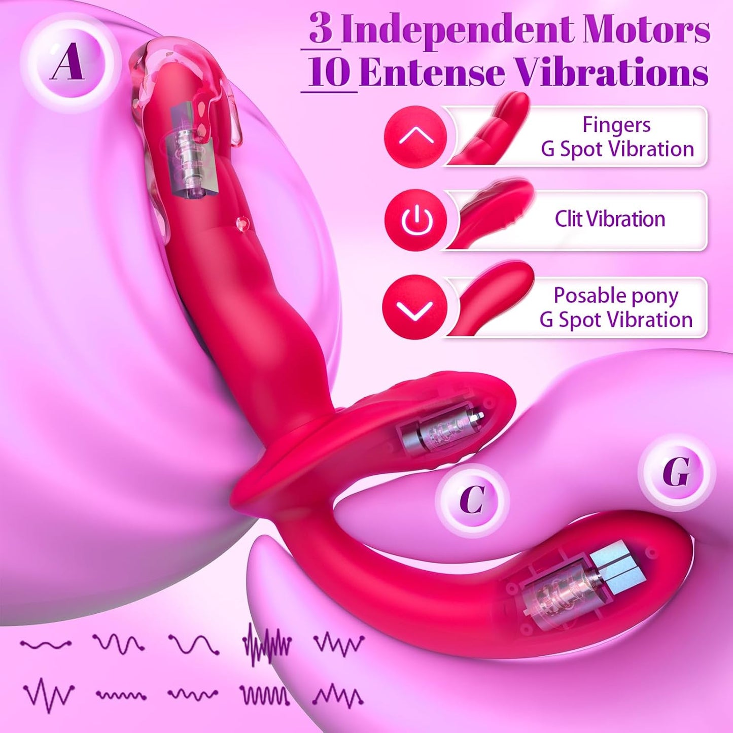 Vibrador de doble punta FlexDuo Wearable Strap-On