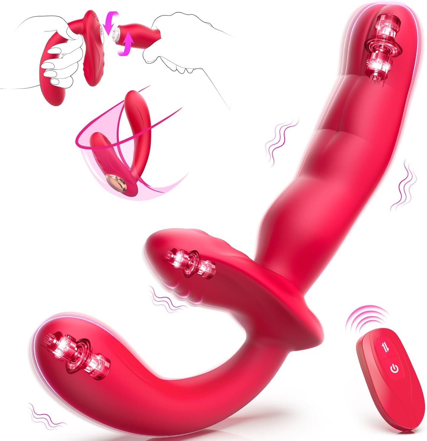 Vibrador de doble punta FlexDuo Wearable Strap-On